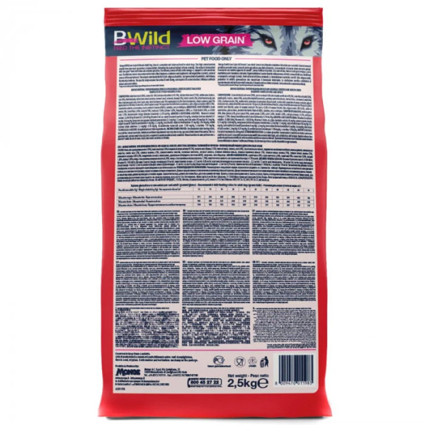 Сухий корм для собак Monge Dog Bwild Low Grain оленина, 2.5 кг