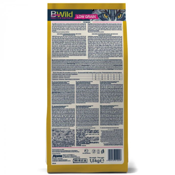 Сухий корм для котів Monge Cat Bwild Low Grain м'ясо зайця, 1.5 кг