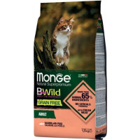 Сухой корм для кошек Monge Cat Bwild Grain Free лосось, 1.5 кг