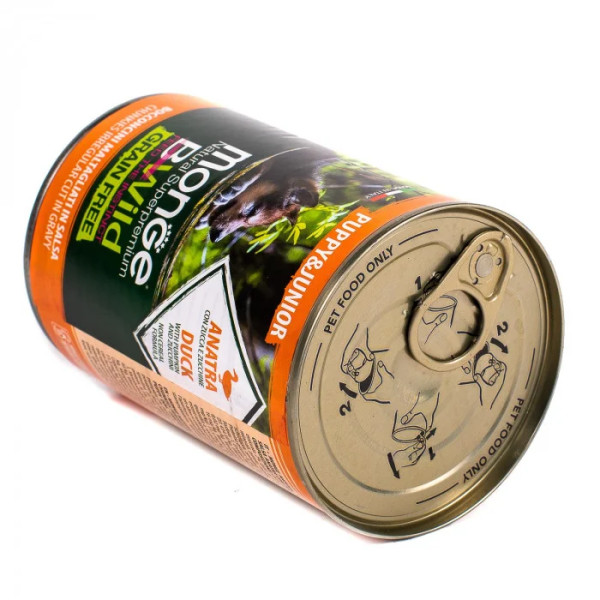 Вологий корм для собак Monge Dog Wet Bwild Grain Free Puppy & Junior качка, гарбуз та цукіні, 400 г