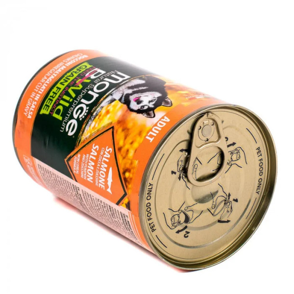 Вологий корм для собак Monge Dog Wet Bwild Grain Free Adult лосось, гарбуз та цукіні, 400 г