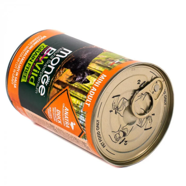 Вологий корм для собак Monge Dog Wet Bwild Grain Free Mini Adult качка, гарбуз та цукіні, 400 г
