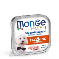Влажный корм для собак Monge Dog Fresh с индейкой, 100 г