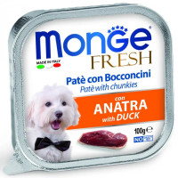 Влажный корм для собак Monge Dog Fresh с уткой, 100 г