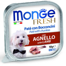 Вологий корм для собак Monge Dog Fresh з ягням, 100 г