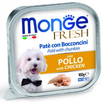 Влажный корм для собак Monge Dog Fresh с курицей, 100 г