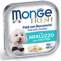 Влажный корм для собак Monge Dog Fresh с треской, 100 г