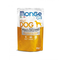 Влажный корм для собак Monge Dog Grill курица с индейкой, 100 г