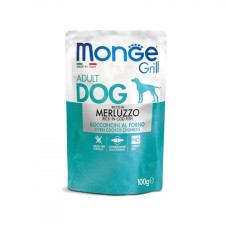 Вологий корм для собак Monge Dog Grill з тріскою, 100 г