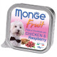 Вологий корм для собак Monge Dog Fruit з куркою та малиною, 100 г