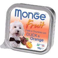 Влажный корм для собак Monge Dog Fruit с уткой и апельсином, 100 г