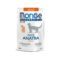 Влажный корм для кошек Monge Cat Monoprotein Adult 100% утка, 85 г