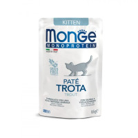 Влажный корм для котят Monge Cat Monoprotein Kitten 100% форель, 85 г