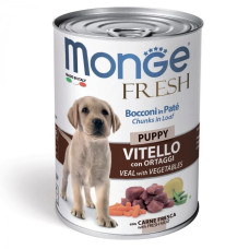 Вологий корм для собак Monge Dog Fresh Puppy з телятиною та овочами, 400 г