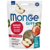 Лакомства для собак Monge Gift Dog Fruit Chips Sensitive Digestion картофель с яблоком (веган), 150 г