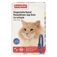Нашийник Beaphar Біфар від бліх та кліщів для котів, синій, 35 см