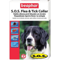 Нашийник Beaphar SOS Flea and Tick Collar Біфар від бліх та кліщів, 70 см