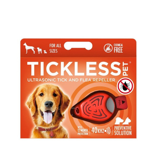 Ультразвуковий відлякувач кліщів і бліх Tickless Orange, помаранчевий