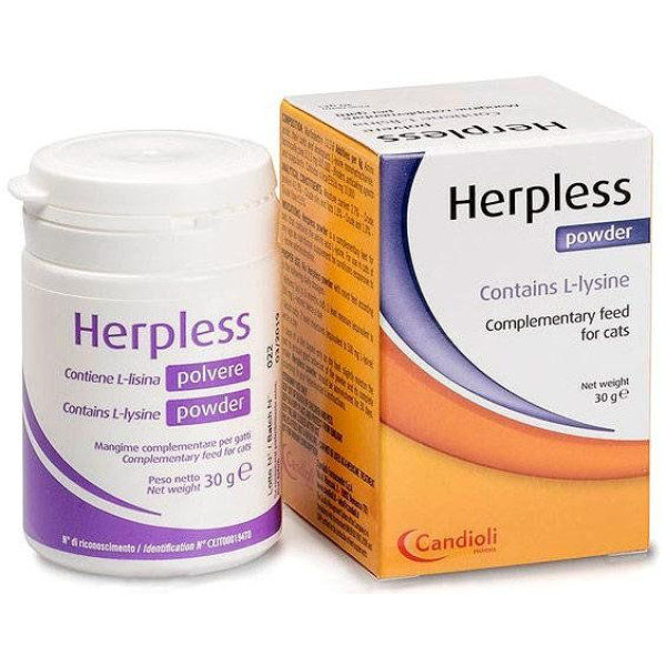 Порошок Candioli Herpless Plus Powder Херплес Плюс для зменшення симптомів вірусу герпес у кішок, 30 г
