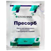Паста Креома-Фарм Пресорб адсорбент при отруєннях у кішок і собак, 1 саше/10 г