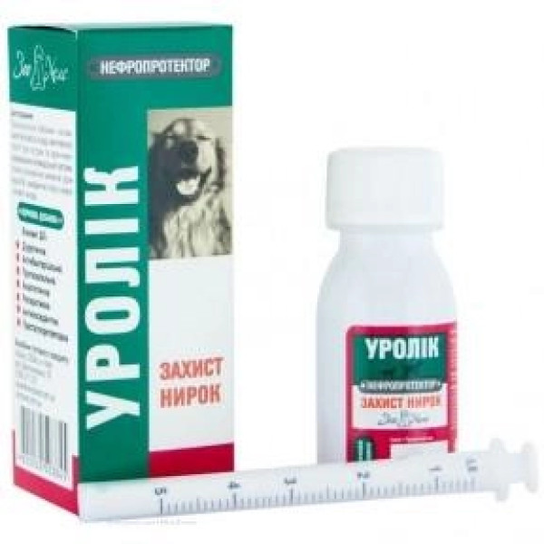 Суспензія Укрзооветпромпостач Уролік для лікування захворювань сечовивідних шляхів собак і кішок, 50 мл