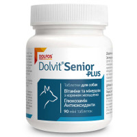 Таблетки Dolfos Dolvit Senior Plus mini Долвіт Сеньйор Плюс міні для собак від 7 років, для запобігання процесу старіння, 90 таб