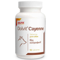 Таблетки Dolfos Dolvit Cayenne Долвіт Каєн комплекс вітамінів і мікроелементів для собак від копрофагії, 90 таб