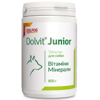 Таблетки Dolfos Dolvit Junior Долвіт Джуніор вітамінно-мінеральний комплекс для цуценят і молодих собак, 800 грм