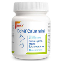 Таблетки Dolfos Dolvit Calm mini Долвит Калм мини успокаивающие для собак и кошек, 40 таб