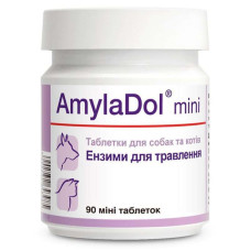 Таблетки Dolfos AmylaDol АмілаДол міні при порушенні травлення для собак та котів, 90 таб