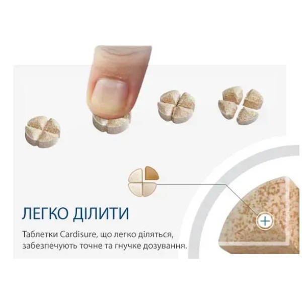 Таблетки Dechra Cardisure Кардішур 5 мг для лікування серцевої недостатності, для собак будь-яких порід, 10 таб