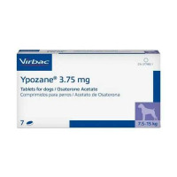 Таблетки Virbac Ypozane Іпозан М для лікування передміхурової залози, для собак вагою 7,5-15 кг, 7 таб/3,75 мг