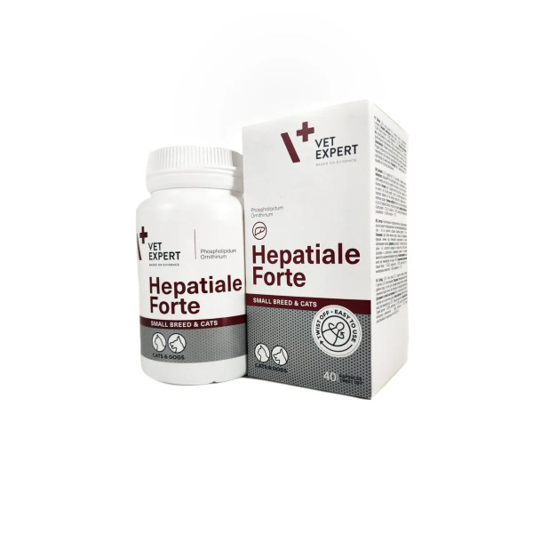 Таблетки VetExpert Hepatiale Forte Large Breed Гепатіале Форте Лардж Брід для підтримки і відновлення функцій печінки у собак великих порід, 40 таб