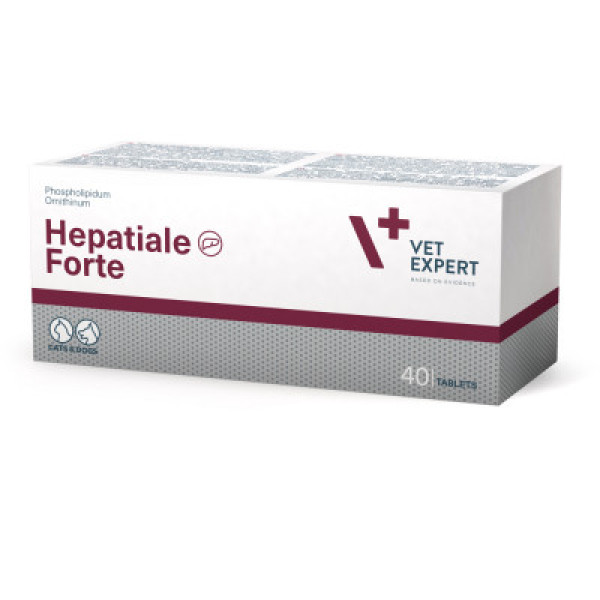 Таблетки VetExpert Hepatiale Forte Гепатіале Форте для захисту та підтримки печінки у собак і котів, 40 таб