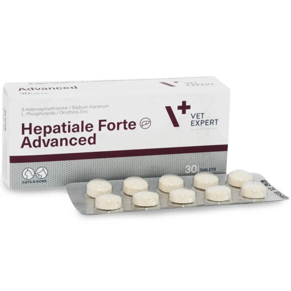 Таблетки VetExpert Hepatiale Forte Forte Advanced Гепатиале Форте Эдвансд для поддержки функций печени у собак и кошек, 30 таб