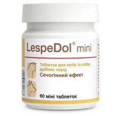 Таблетки Dolfos LespeDol mini ЛеспеДол міні для собак та котів із захворюваннями сечостатевої системи і нирок, 60 таб