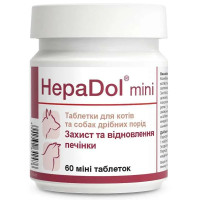 Таблетки Dolfos HepaDol mini Гепадол мини для защиты и регенерации печени для собак и кошек мелких пород, 60 таб