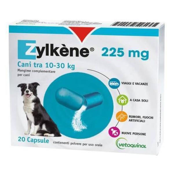 Капсули Vétoquinol Zylkene Зілкене антистресові, для собак та котів, 225 мг, 10 капсул
