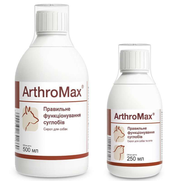 Сироп Dolfos ArthroMax АртроМакс для суглобів із глюкозаміном і хондроітином для собак і котів, 500 мл